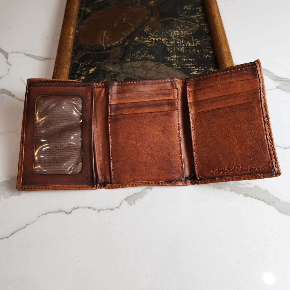 VINTAGE OSTRICH LEATHER ID & CARD WALLET